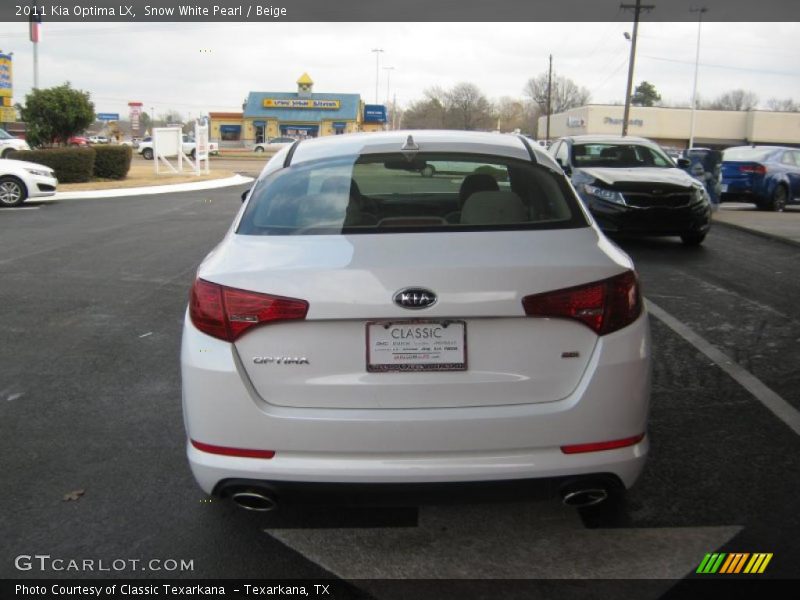 Snow White Pearl / Beige 2011 Kia Optima LX
