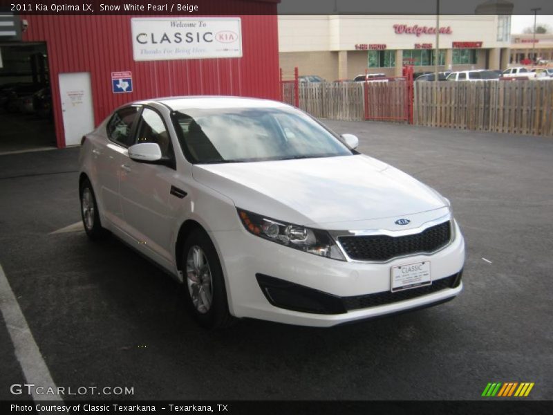 Snow White Pearl / Beige 2011 Kia Optima LX