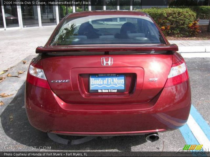 Habanero Red Pearl / Black 2006 Honda Civic Si Coupe