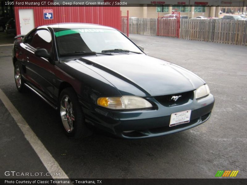Deep Forest Green Metallic / Saddle 1995 Ford Mustang GT Coupe