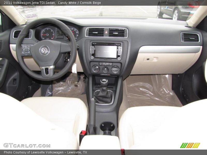 Candy White / Cornsilk Beige 2011 Volkswagen Jetta TDI Sedan