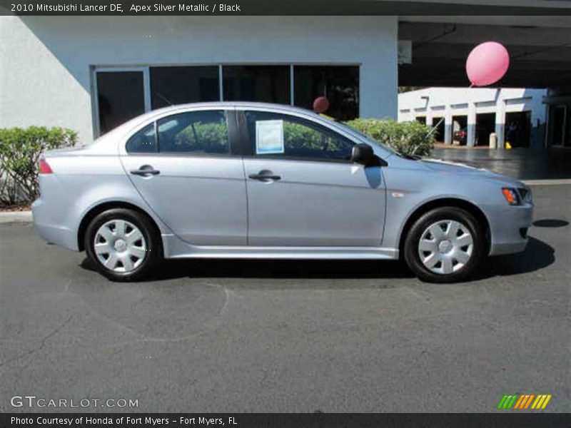 Apex Silver Metallic / Black 2010 Mitsubishi Lancer DE