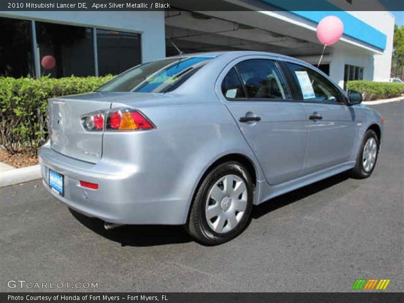 Apex Silver Metallic / Black 2010 Mitsubishi Lancer DE