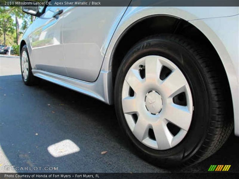 Apex Silver Metallic / Black 2010 Mitsubishi Lancer DE