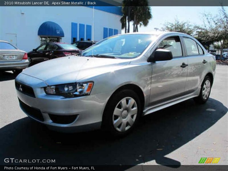 Apex Silver Metallic / Black 2010 Mitsubishi Lancer DE