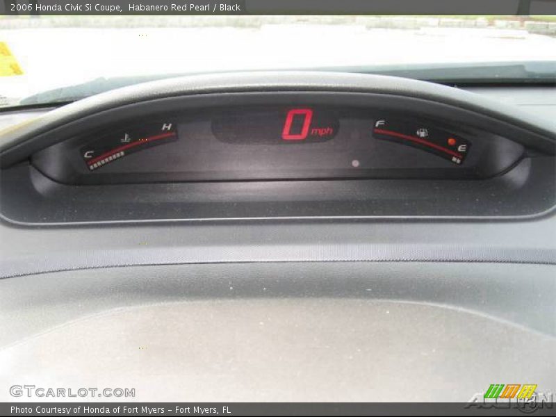 Habanero Red Pearl / Black 2006 Honda Civic Si Coupe
