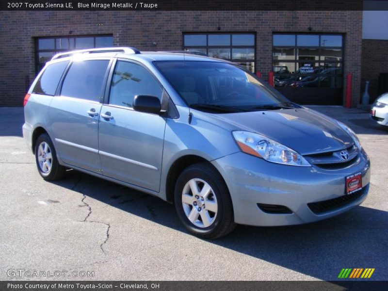 Blue Mirage Metallic / Taupe 2007 Toyota Sienna LE