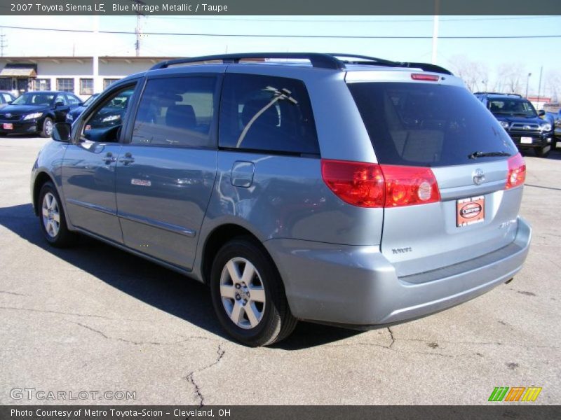 Blue Mirage Metallic / Taupe 2007 Toyota Sienna LE