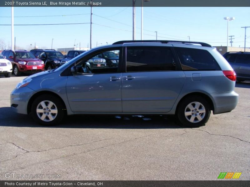 Blue Mirage Metallic / Taupe 2007 Toyota Sienna LE