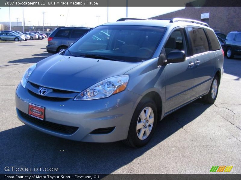 Blue Mirage Metallic / Taupe 2007 Toyota Sienna LE