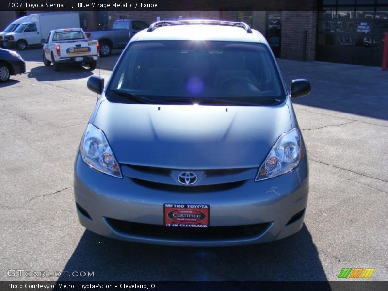 Blue Mirage Metallic / Taupe 2007 Toyota Sienna LE