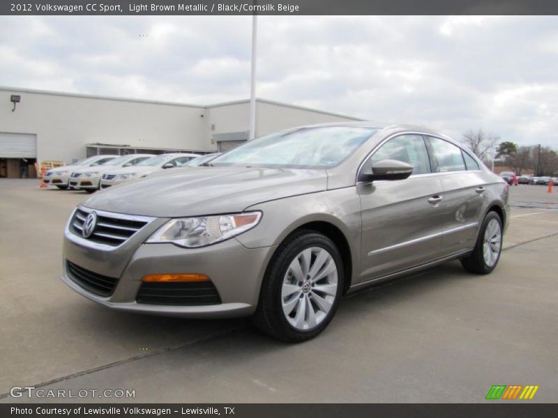 Light Brown Metallic / Black/Cornsilk Beige 2012 Volkswagen CC Sport