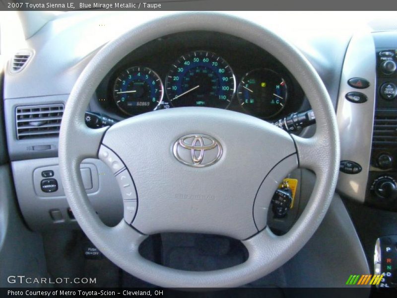 Blue Mirage Metallic / Taupe 2007 Toyota Sienna LE