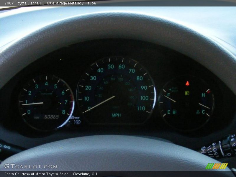 Blue Mirage Metallic / Taupe 2007 Toyota Sienna LE