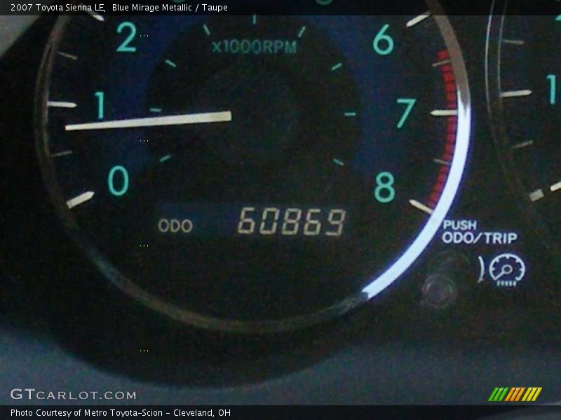 Blue Mirage Metallic / Taupe 2007 Toyota Sienna LE