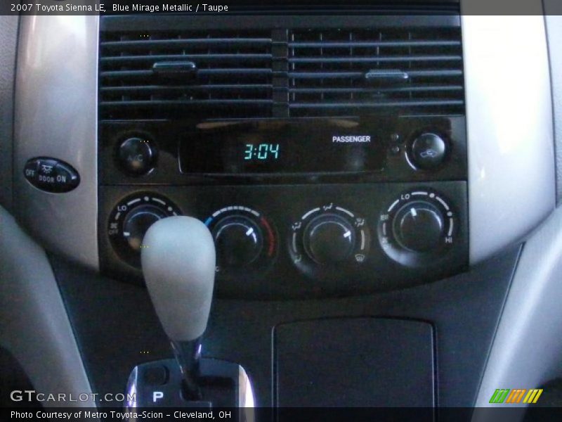 Blue Mirage Metallic / Taupe 2007 Toyota Sienna LE
