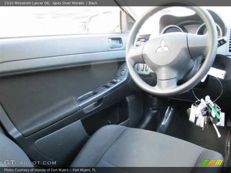 Apex Silver Metallic / Black 2010 Mitsubishi Lancer DE