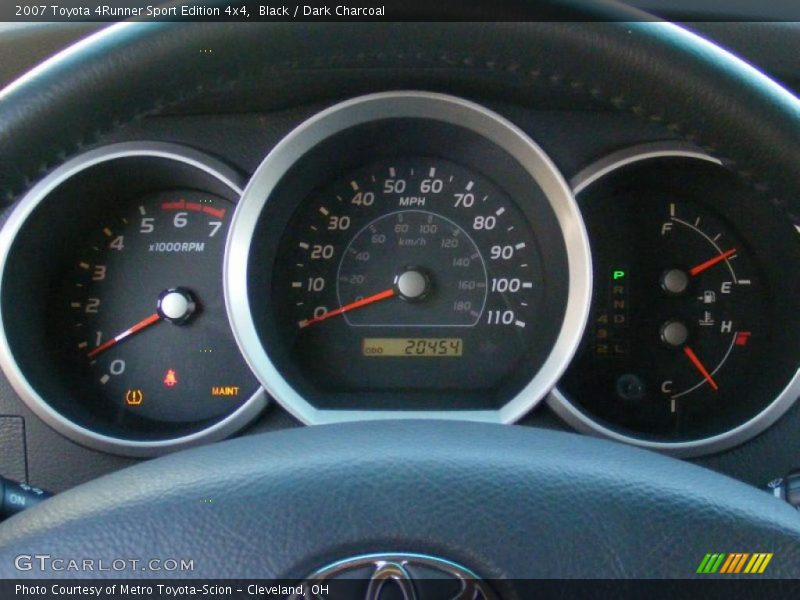Black / Dark Charcoal 2007 Toyota 4Runner Sport Edition 4x4