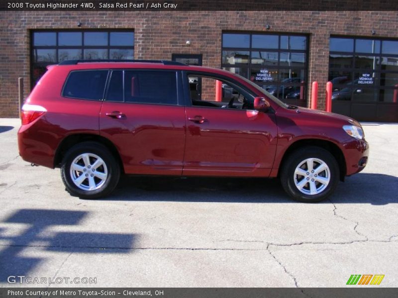 Salsa Red Pearl / Ash Gray 2008 Toyota Highlander 4WD