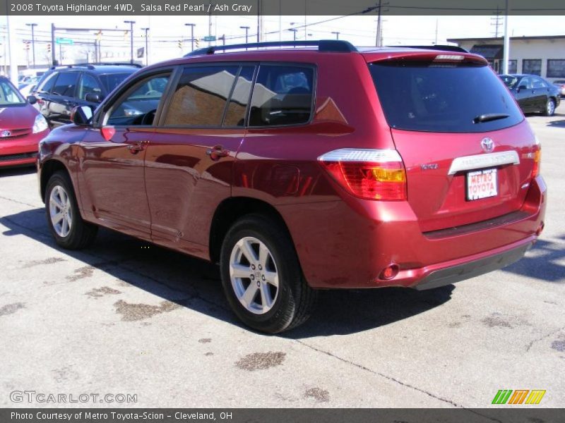 Salsa Red Pearl / Ash Gray 2008 Toyota Highlander 4WD