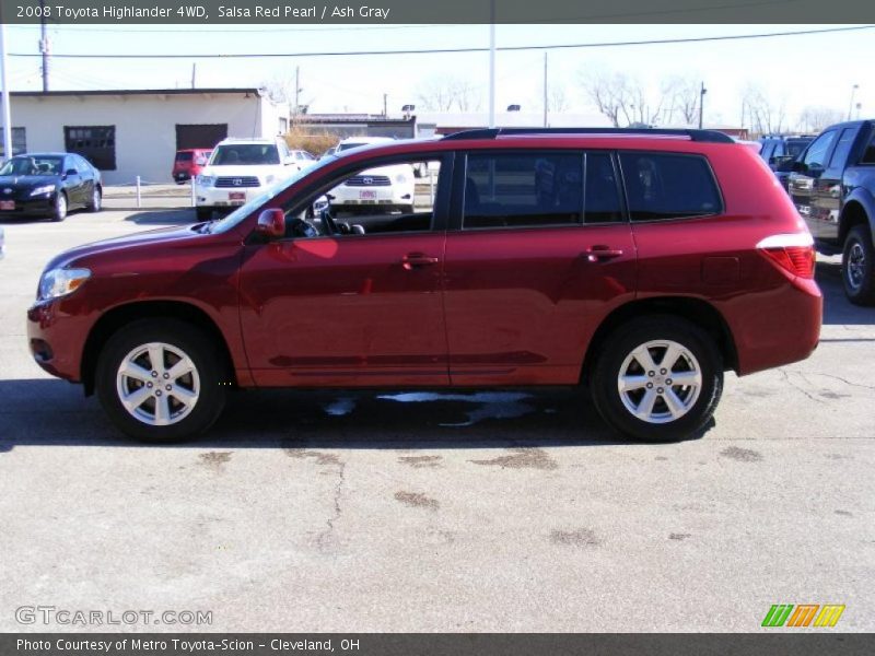Salsa Red Pearl / Ash Gray 2008 Toyota Highlander 4WD