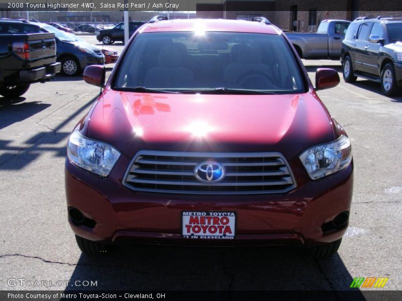 Salsa Red Pearl / Ash Gray 2008 Toyota Highlander 4WD