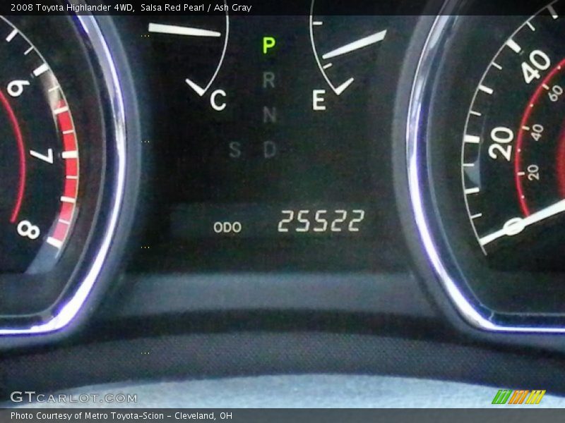 Salsa Red Pearl / Ash Gray 2008 Toyota Highlander 4WD