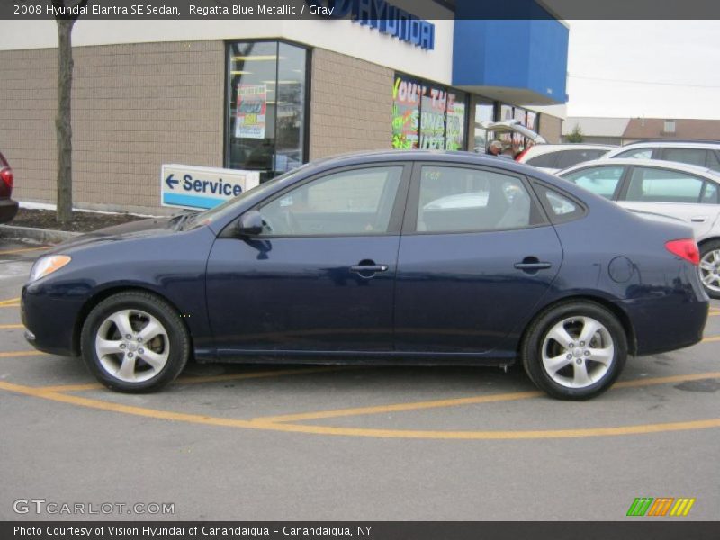 Regatta Blue Metallic / Gray 2008 Hyundai Elantra SE Sedan