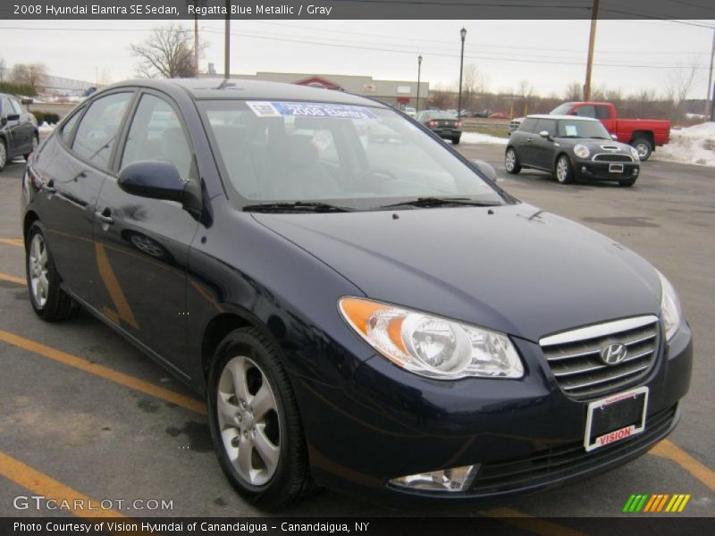 Regatta Blue Metallic / Gray 2008 Hyundai Elantra SE Sedan