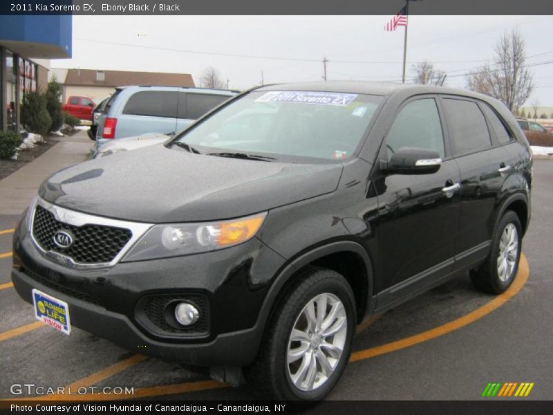 Ebony Black / Black 2011 Kia Sorento EX