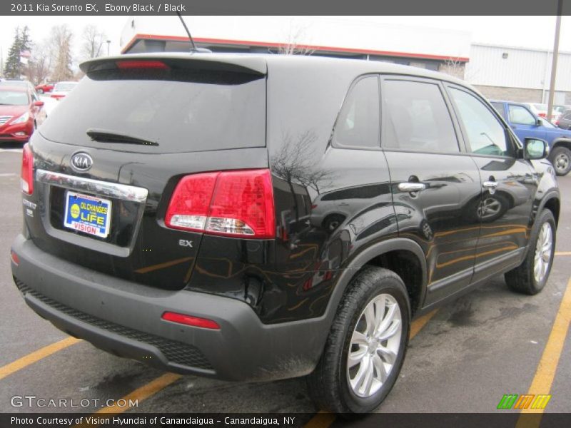 Ebony Black / Black 2011 Kia Sorento EX