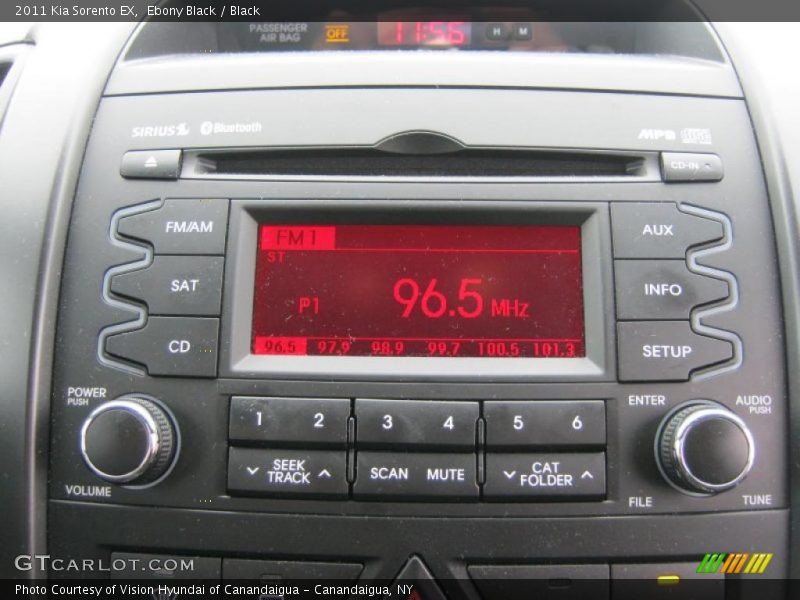 Ebony Black / Black 2011 Kia Sorento EX