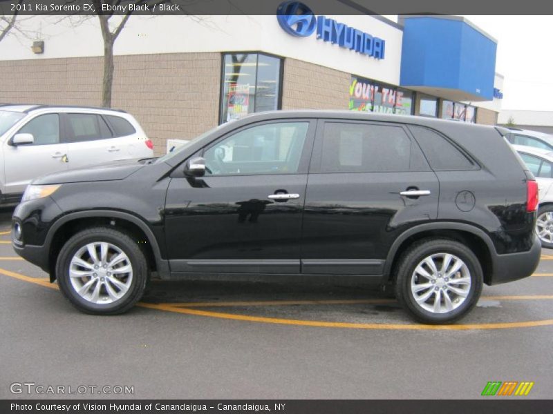 Ebony Black / Black 2011 Kia Sorento EX