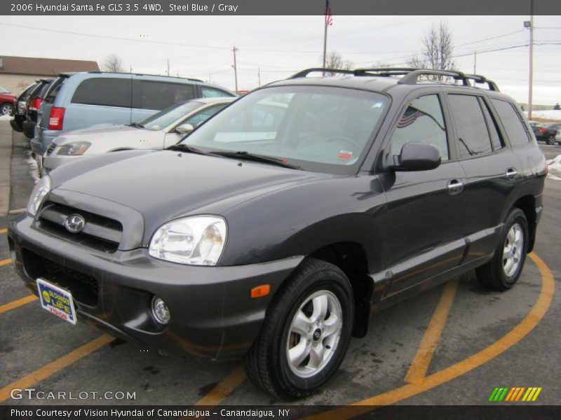 Steel Blue / Gray 2006 Hyundai Santa Fe GLS 3.5 4WD