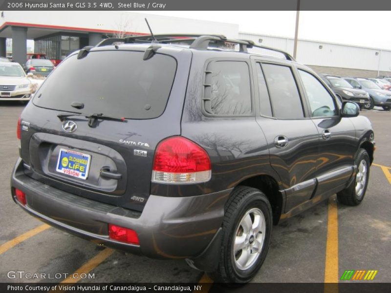 Steel Blue / Gray 2006 Hyundai Santa Fe GLS 3.5 4WD