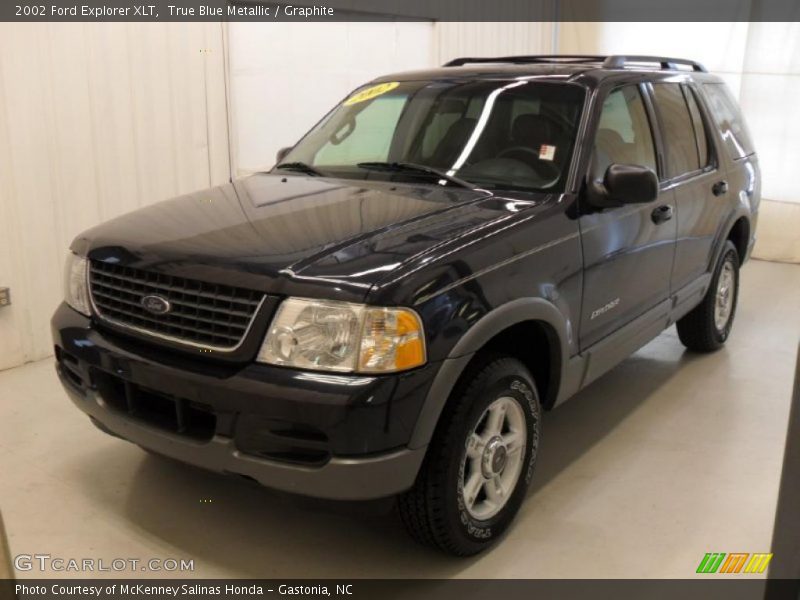 True Blue Metallic / Graphite 2002 Ford Explorer XLT