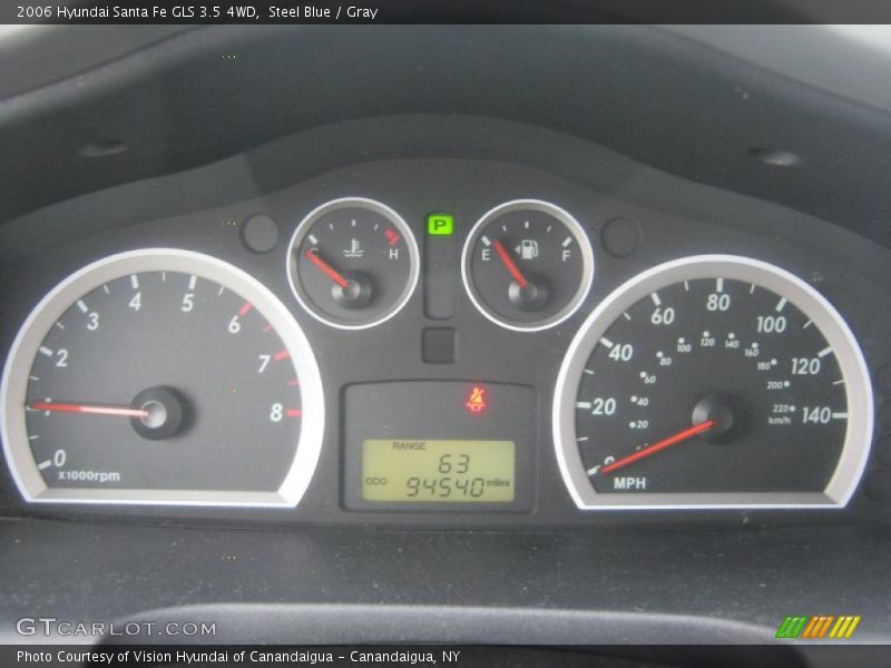 Steel Blue / Gray 2006 Hyundai Santa Fe GLS 3.5 4WD