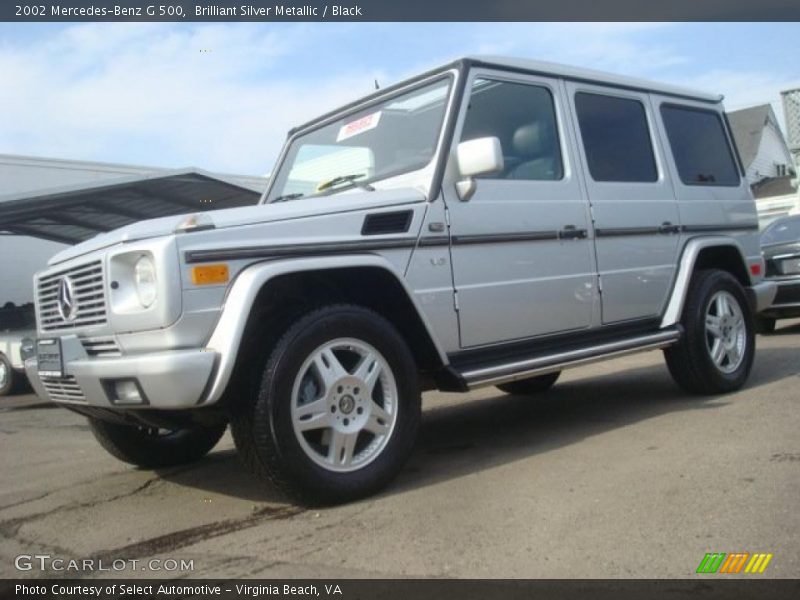 Brilliant Silver Metallic / Black 2002 Mercedes-Benz G 500