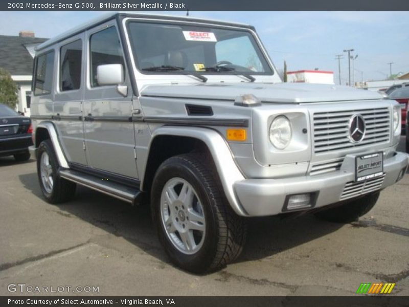 Brilliant Silver Metallic / Black 2002 Mercedes-Benz G 500