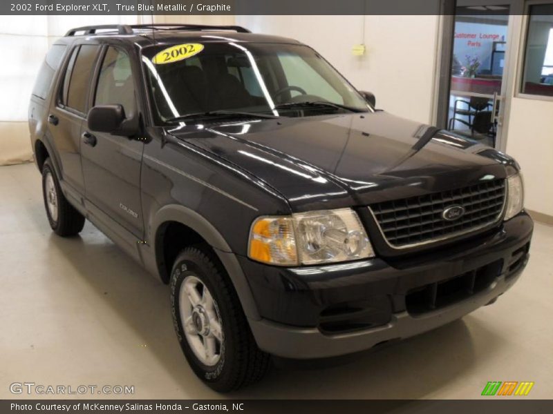 True Blue Metallic / Graphite 2002 Ford Explorer XLT