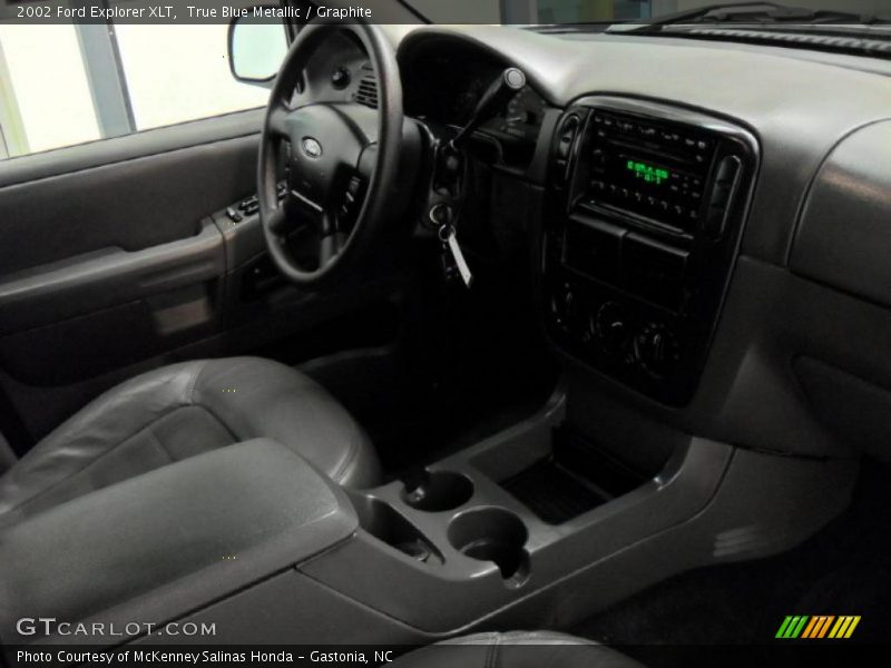 True Blue Metallic / Graphite 2002 Ford Explorer XLT