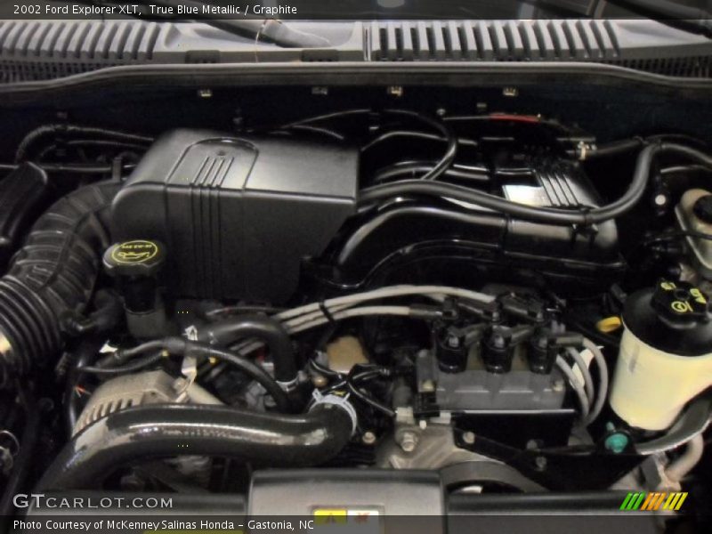 True Blue Metallic / Graphite 2002 Ford Explorer XLT
