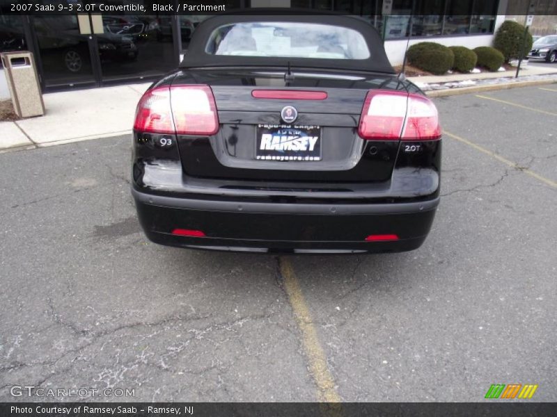 Black / Parchment 2007 Saab 9-3 2.0T Convertible