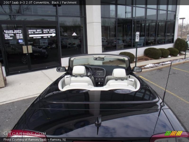 Black / Parchment 2007 Saab 9-3 2.0T Convertible