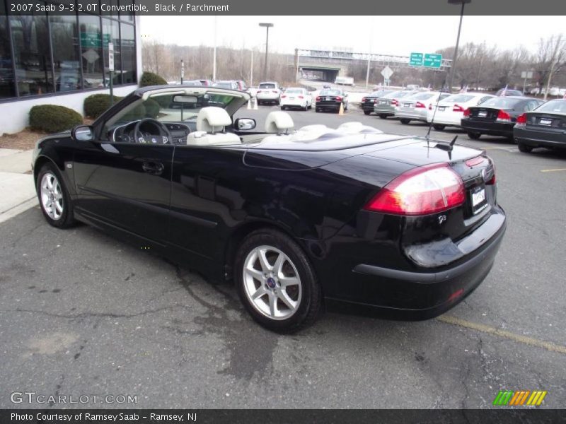 Black / Parchment 2007 Saab 9-3 2.0T Convertible