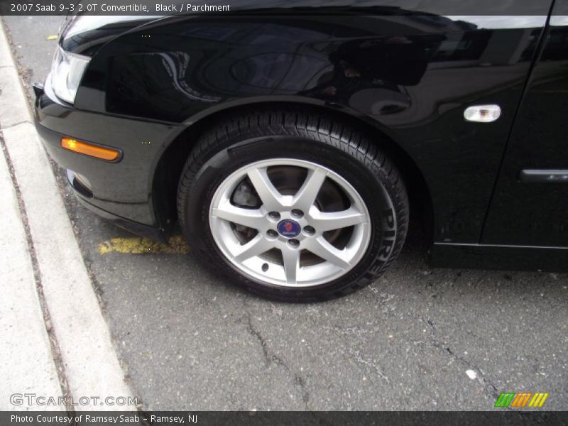 Black / Parchment 2007 Saab 9-3 2.0T Convertible
