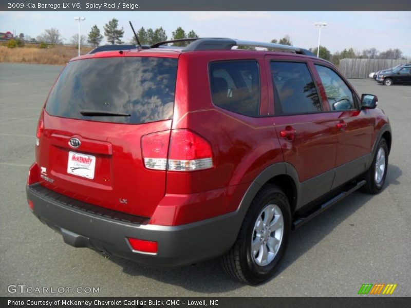 Spicy Red / Beige 2009 Kia Borrego LX V6