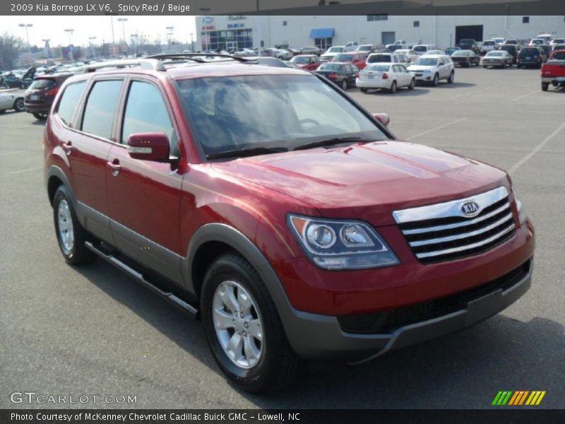 Spicy Red / Beige 2009 Kia Borrego LX V6