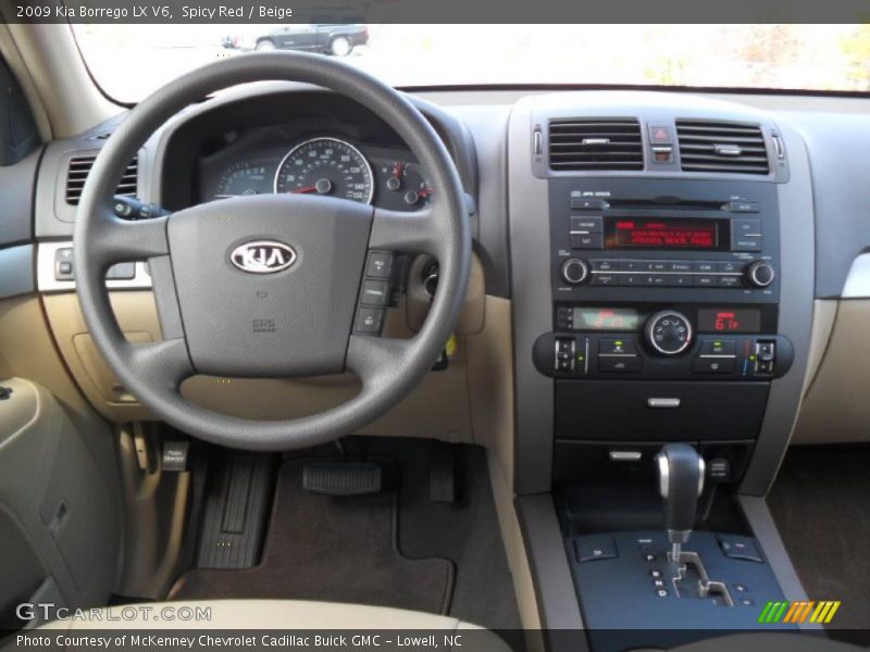 Dashboard of 2009 Borrego LX V6