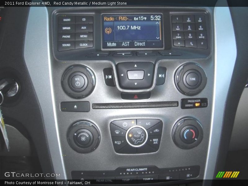 Controls of 2011 Explorer 4WD